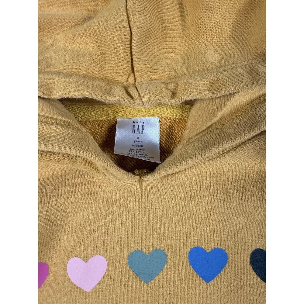 Gap Heart Hoodie Dress & Organic Cotton Heart Leggings Outfit Size 3